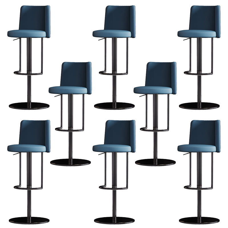 Industrial Style Liftable Bar Stool PU Leather Counter Bar Stool with Metal Legs for Home