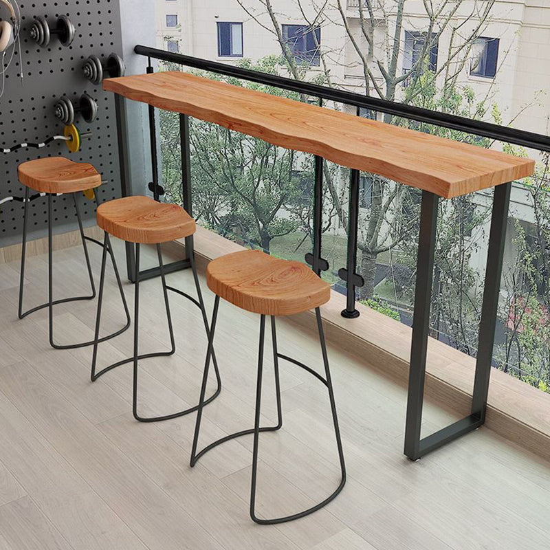 1/3/4 Pieces Bar Stool and Table Set Solid Wood Counter Set for Home