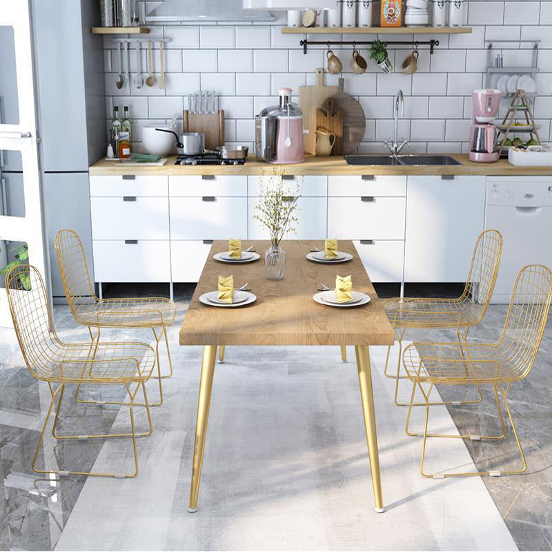 Modern 1/2/5 Pieces Dining Set Rectangle Pine Wood Dining Table for Kitchen