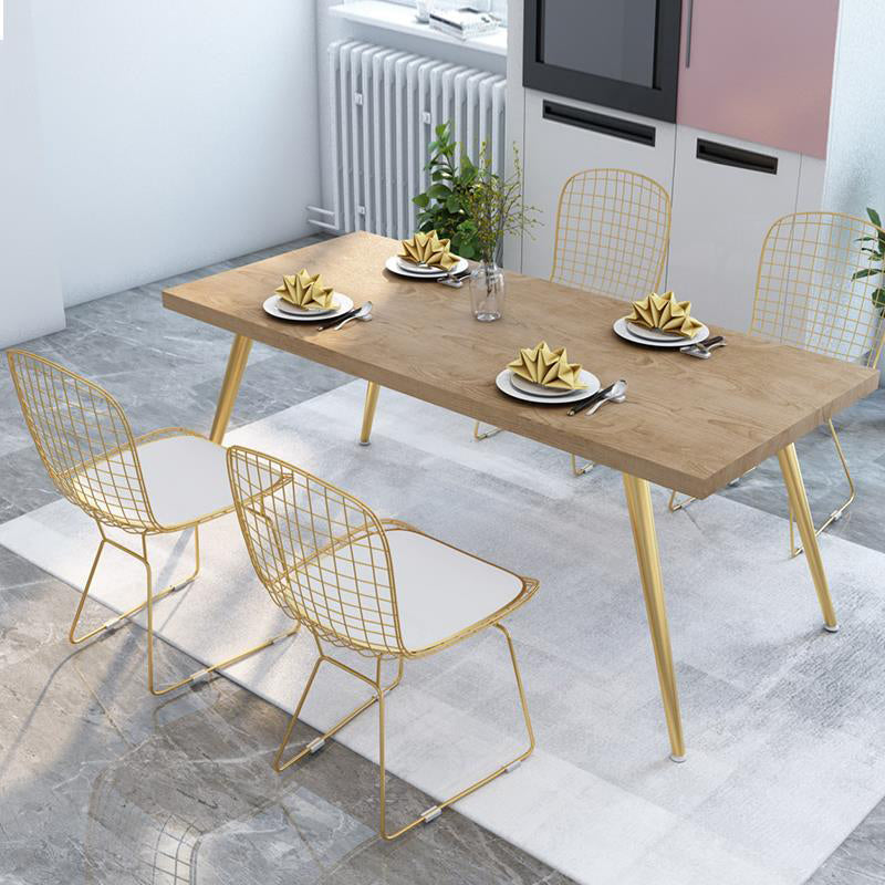 Modern 1/2/5 Pieces Dining Set Rectangle Pine Wood Dining Table for Kitchen