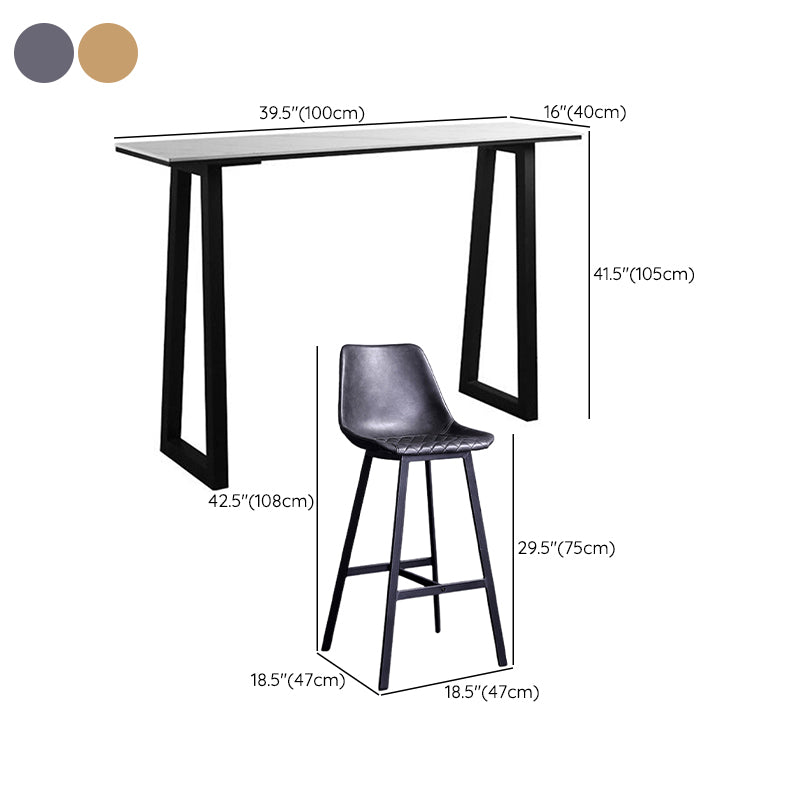 1/2/3 Pieces Pub Table Set Industrial Bar Stool and Table Set