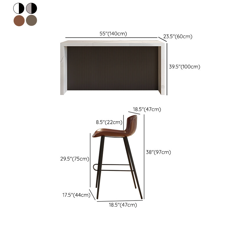 1/4/5 Pieces Bar Stool and Table Set Contemporary Bar Pub Table Set