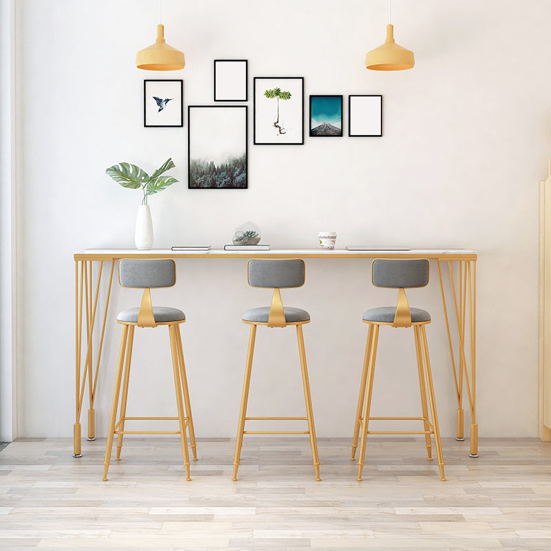 1/4/7 Pieces Pub Dining Set Modern Faux Marble Bar Stool and Table Set