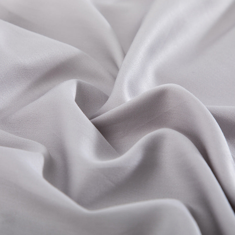Cotton Soft Bed Sheet Solid Color Wrinkle Resistant Breathable Sheet Set