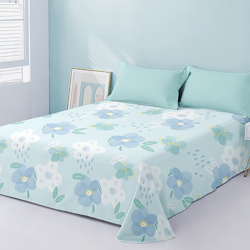 Sheet Sets Cotton Floral Printed Wrinkle Resistant Breathable Super Soft Bed Sheet Set
