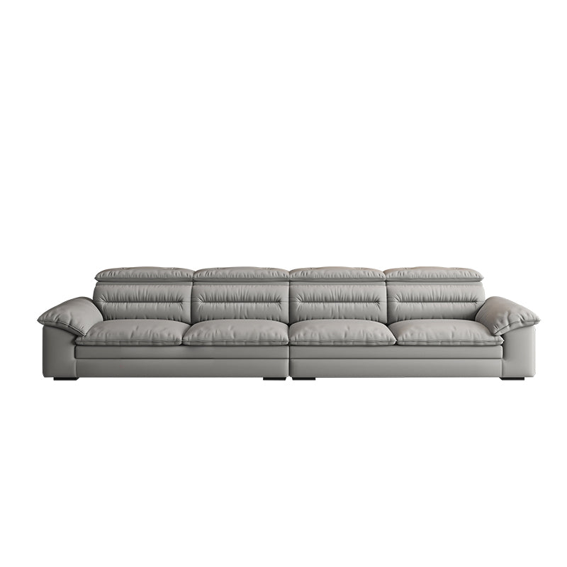 Farmhouse Pillow Top Arm Sofa Gray Down Fill Cushions Seating