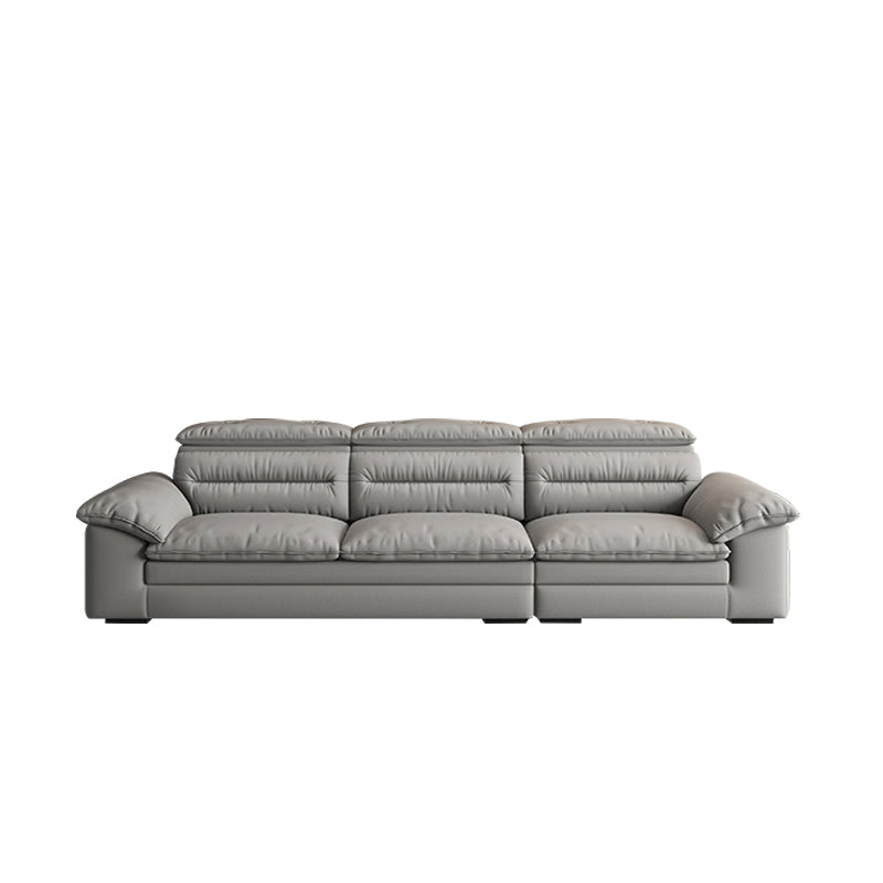 Farmhouse Pillow Top Arm Sofa Gray Down Fill Cushions Seating
