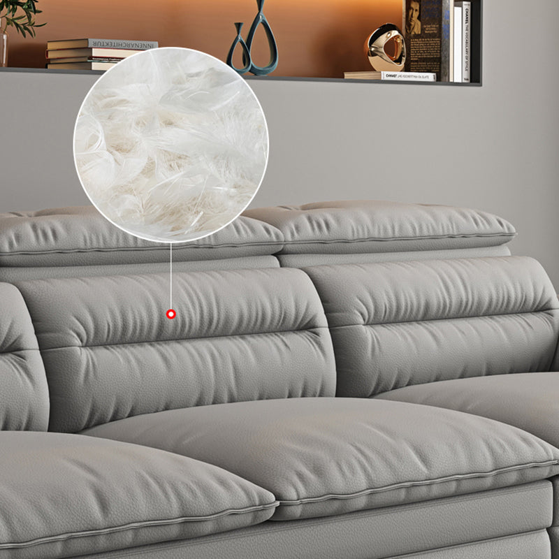 Farmhouse Pillow Top Arm Sofa Gray Down Fill Cushions Seating