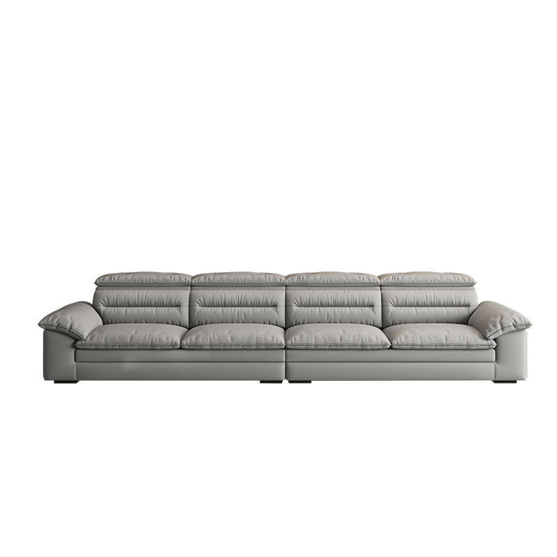 Farmhouse Pillow Top Arm Sofa Gray Down Fill Cushions Seating