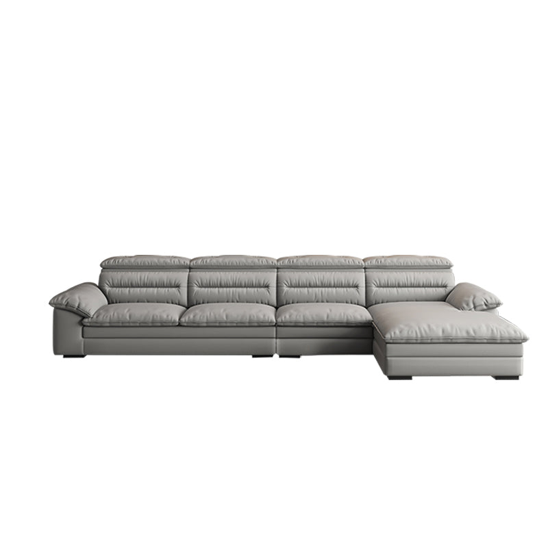 Farmhouse Pillow Top Arm Sofa Gray Down Fill Cushions Seating
