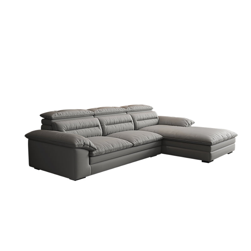 Farmhouse Pillow Top Arm Sofa Gray Down Fill Cushions Seating