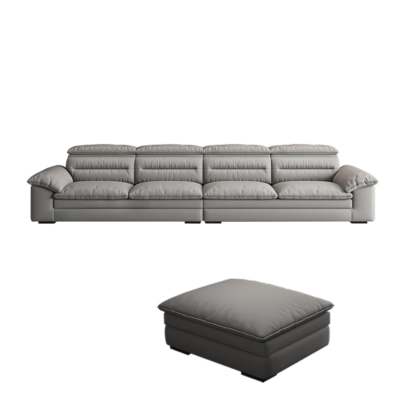 Farmhouse Pillow Top Arm Sofa Gray Down Fill Cushions Seating