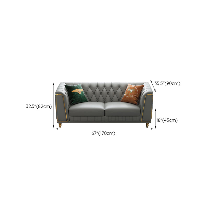 35"W Mid Century Modern Sofa Bed Cushions Seating with Pillows