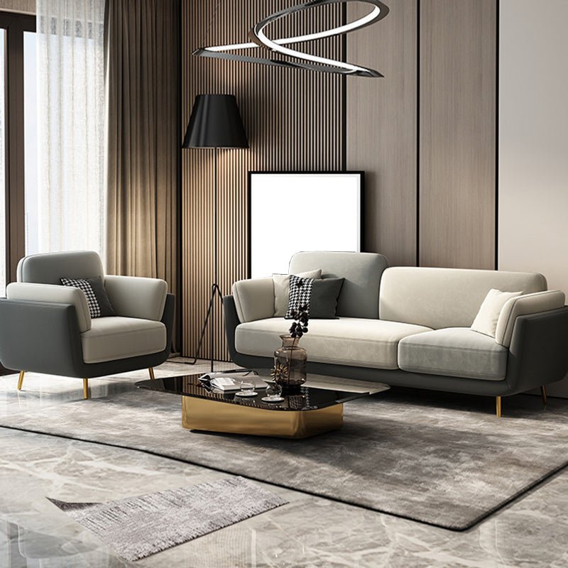 Scandinavian Hair Pin Legs Sofa Pillow Top Arm Seating for Apartment