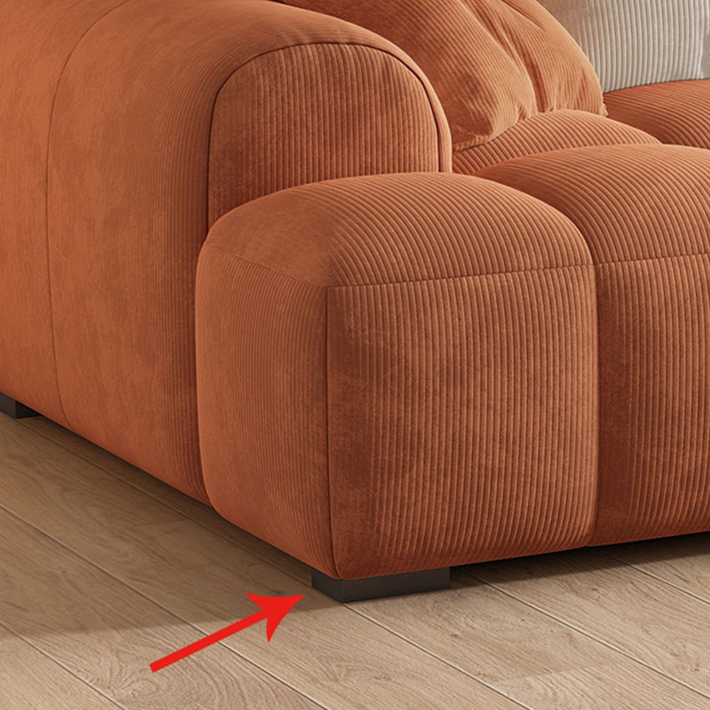 Contemporary Flannel Seating Living Room Loveseat with Pillows