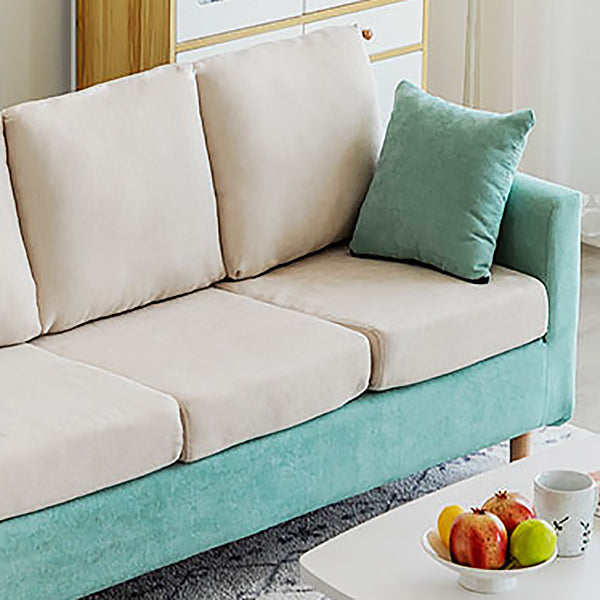 Modern Square Arm Standard Sofa Wooden Settee for Living Room