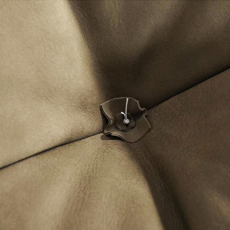 Armless Standard Sofa Tufted Split-Back Green Settee for Living Room