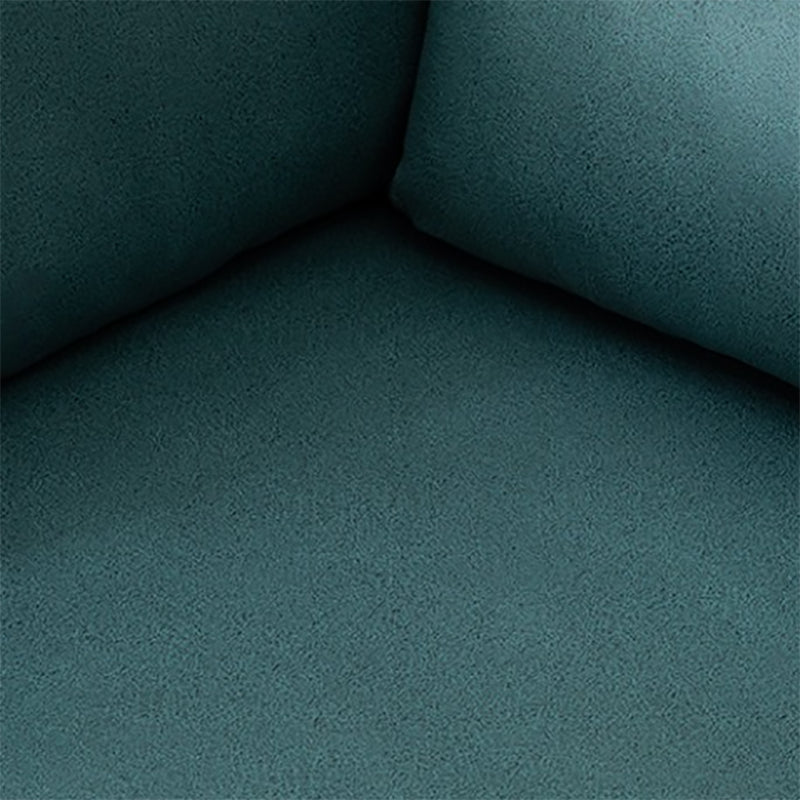 3-Seater Leather Square Arm Pillows Back Sofa for Living Room