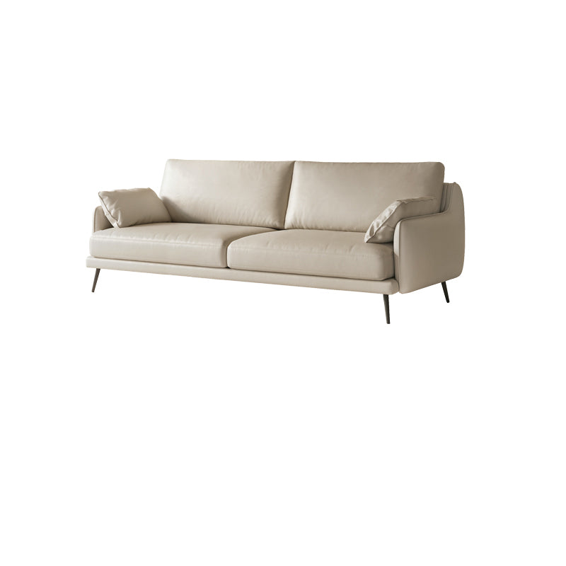 Genuine Leather Pillow Back Sofa 31.49" H Pillow Top Arm Sofa