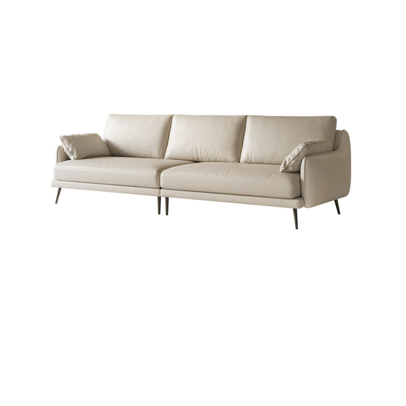 Genuine Leather Pillow Back Sofa 31.49" H Pillow Top Arm Sofa