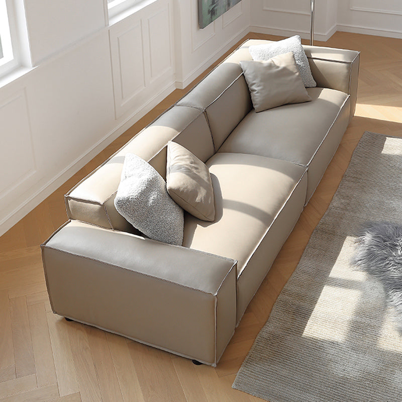 26"H Industrial Sofa Bed White Cushions Seating with Pillows