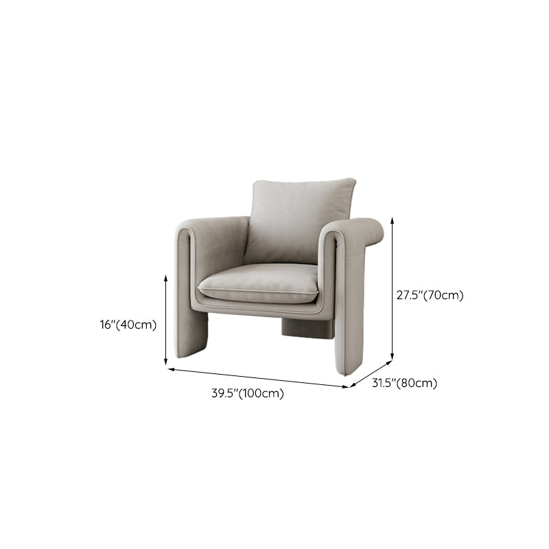 Stationary Solid Color Settee Modern Standard Sofa for Living Room