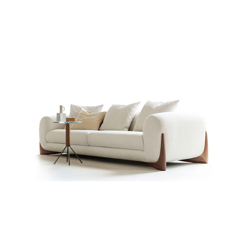 Contemporary Solid Color Settee Foam Single Cushion Seat Sofa for Living Room