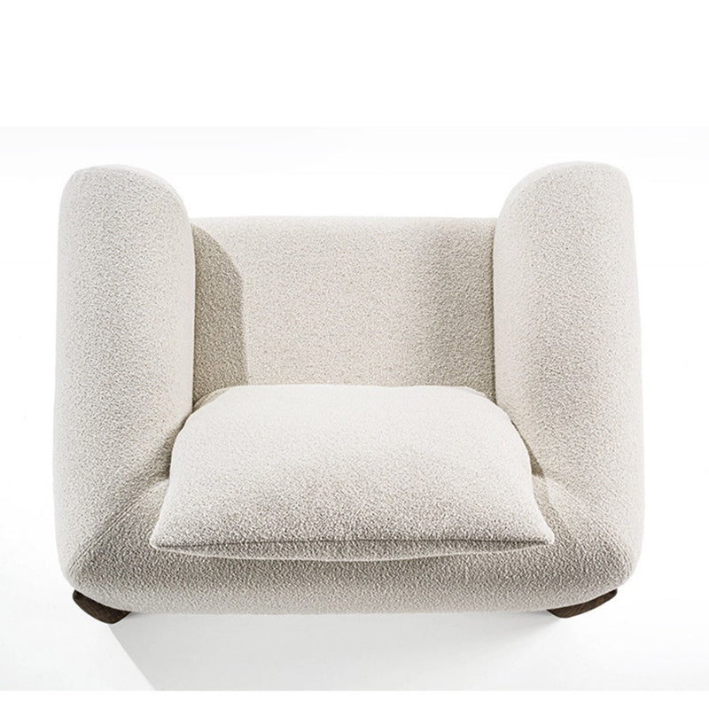 Contemporary Solid Color Settee Foam Single Cushion Seat Sofa for Living Room