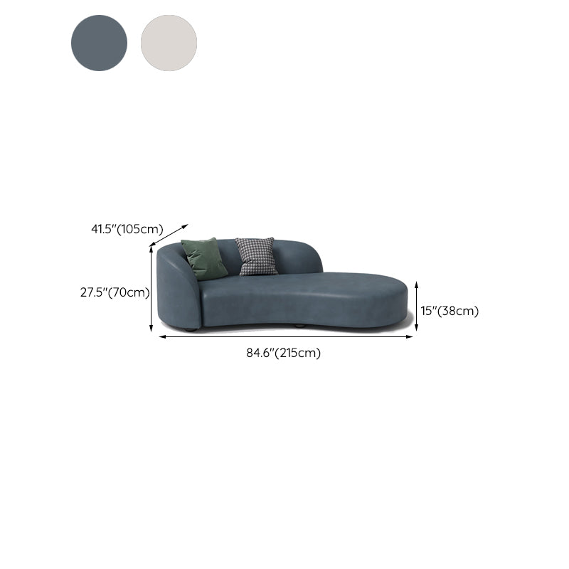 Solid Color Stain Resistant Sofa Contemporary Curved Loveseat for Apartment