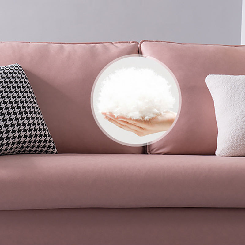 Solid Color Sofa Bed Leather Sofa Square Arm Sofa Bed for Apartment