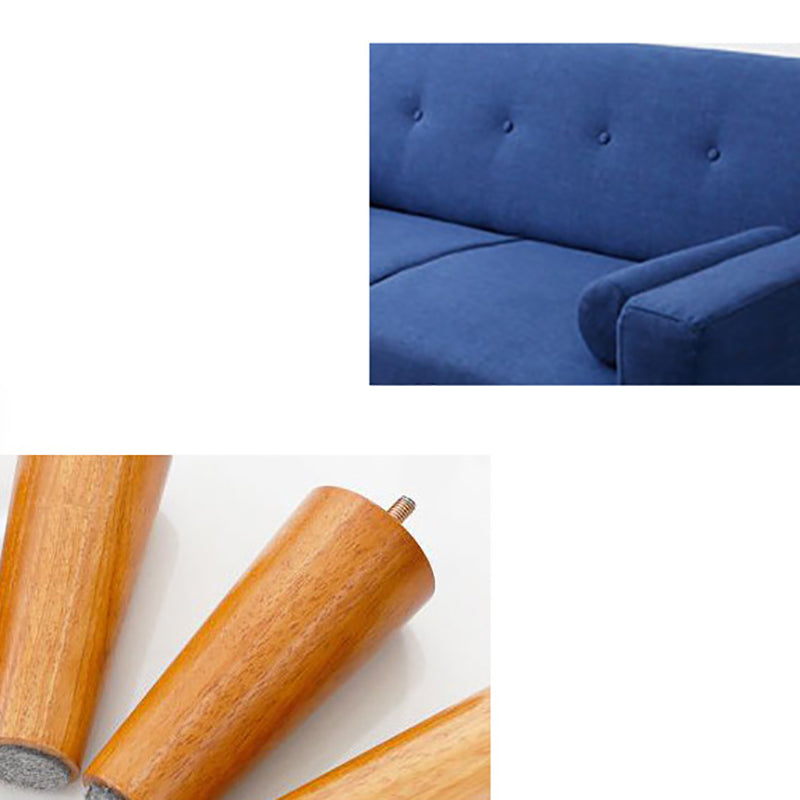 Modern Square Arm Sofa Stain Resistant Fabric Settee for Bonus Room