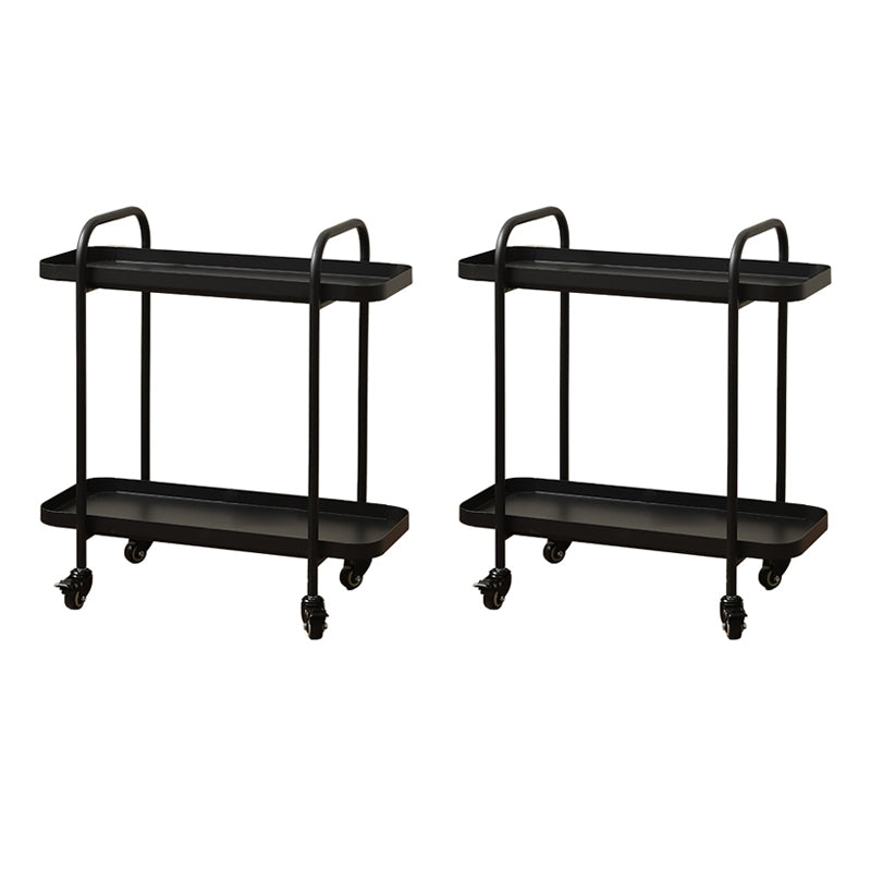 Tray Top Double Tier End Table Rectangular End Slide Table with Storage
