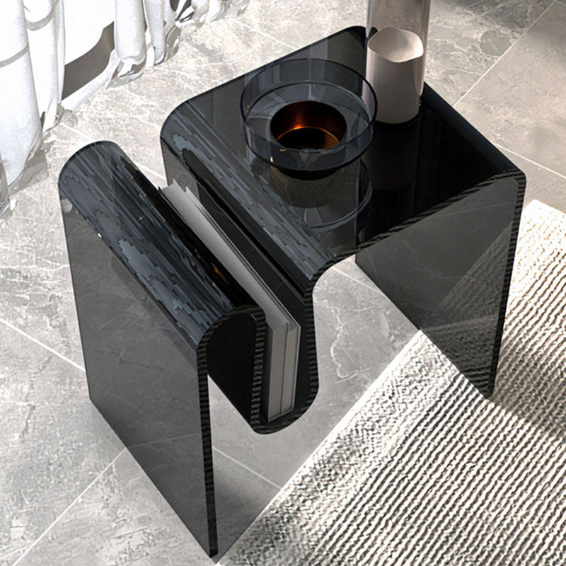 Unique Shape Side End Snack Table Acrylic Living Room Corner Table