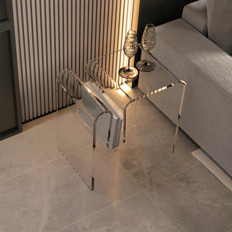 Unique Shape Side End Snack Table Acrylic Living Room Corner Table