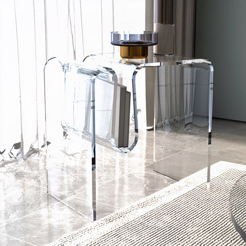 Unique Shape Side End Snack Table Acrylic Living Room Corner Table
