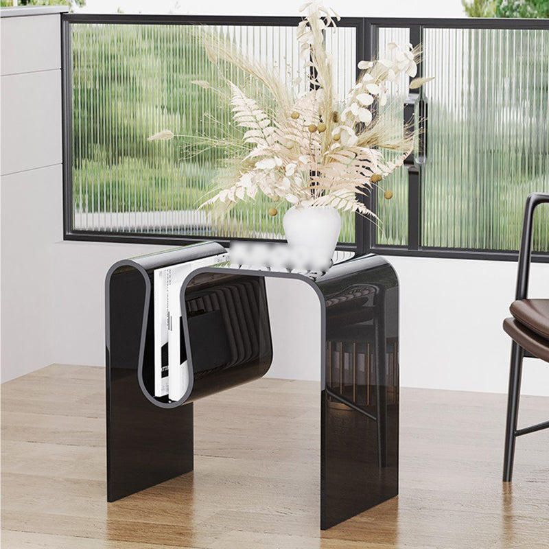 Unique Shape Side End Snack Table Acrylic Living Room Corner Table