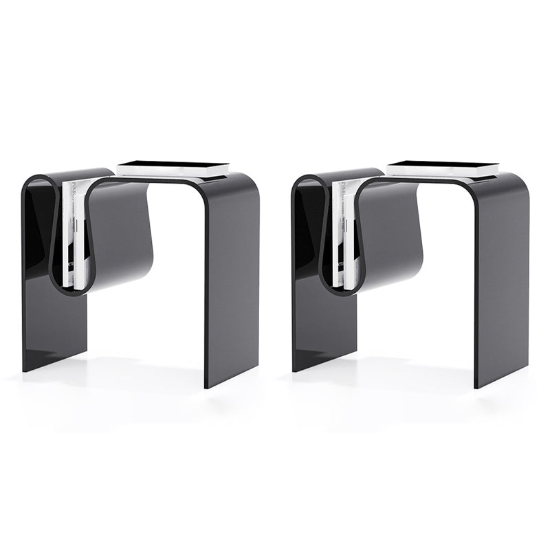 Unique Shape Side End Snack Table Acrylic Living Room Corner Table