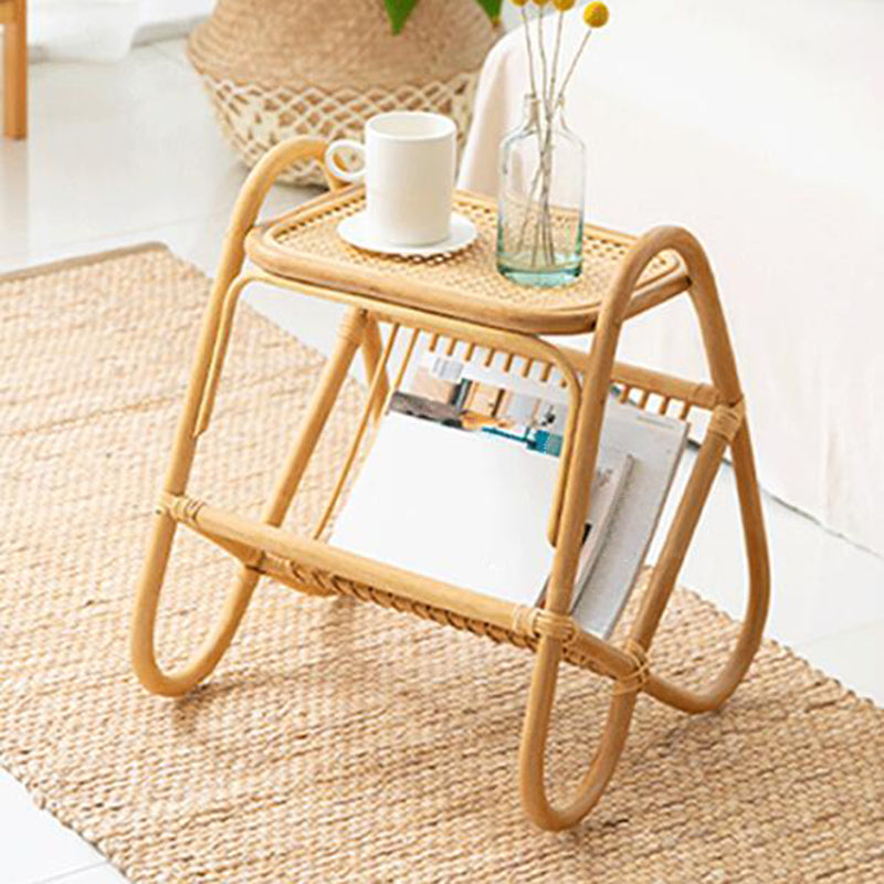 Wooden Sofa Side Accent Table Asian Style Living Room Side End Snack Table