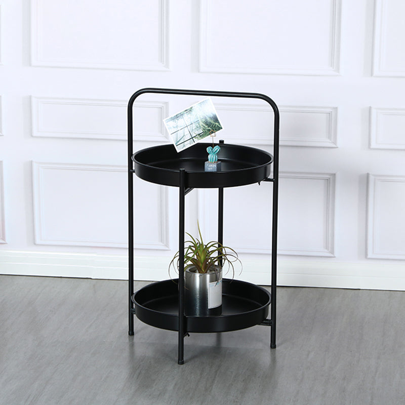 Round Shape Sofa Side Accent Table Tray Top Modernistic Bedroom End Table