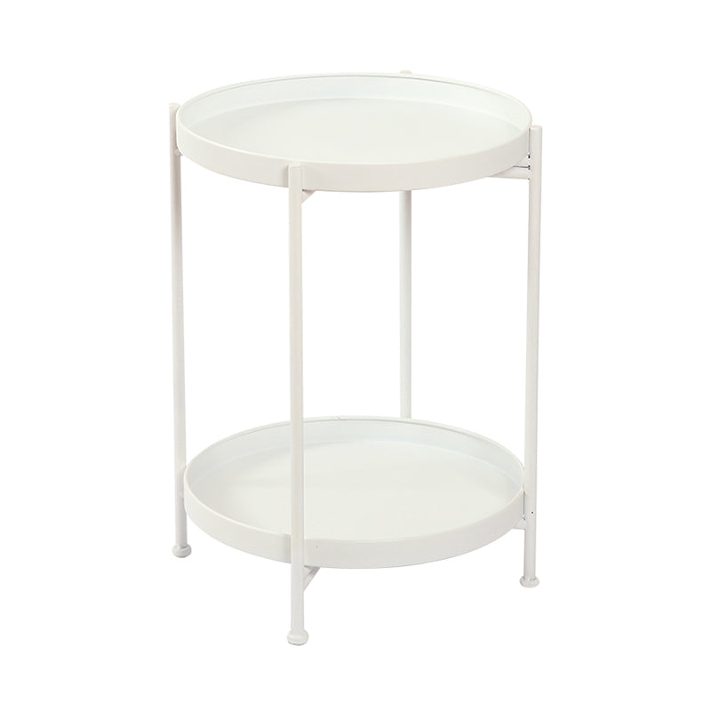 Round Shape Sofa Side Accent Table Tray Top Modernistic Bedroom End Table