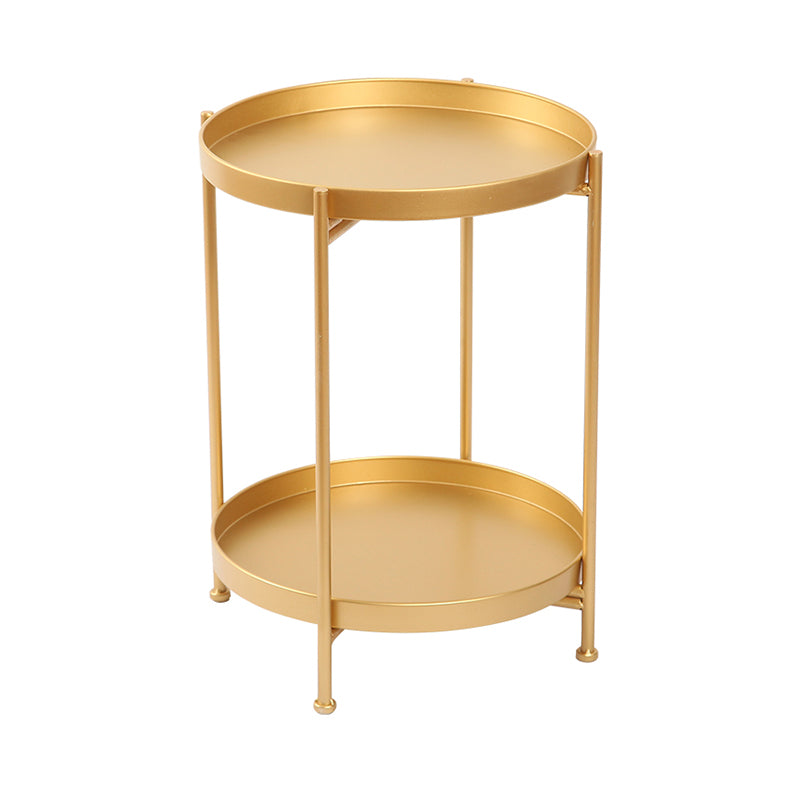 Round Shape Sofa Side Accent Table Tray Top Modernistic Bedroom End Table