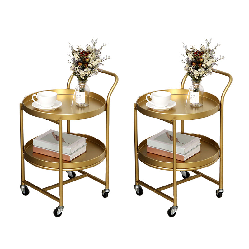 Round Shape Sofa Side Accent Table Tray Top Modernistic Bedroom End Table
