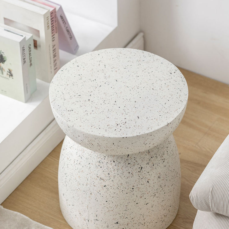 Modernistic Geometric Accent Side Table Marble Gold End Table