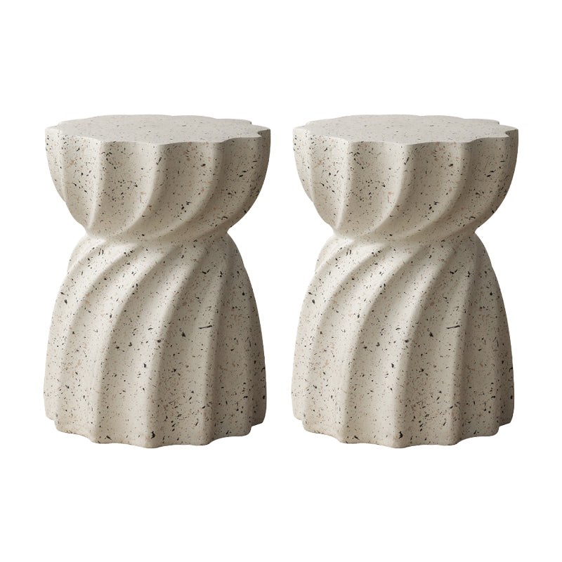 Contemporary Geometric Accent Side Table Marble Gold End Table