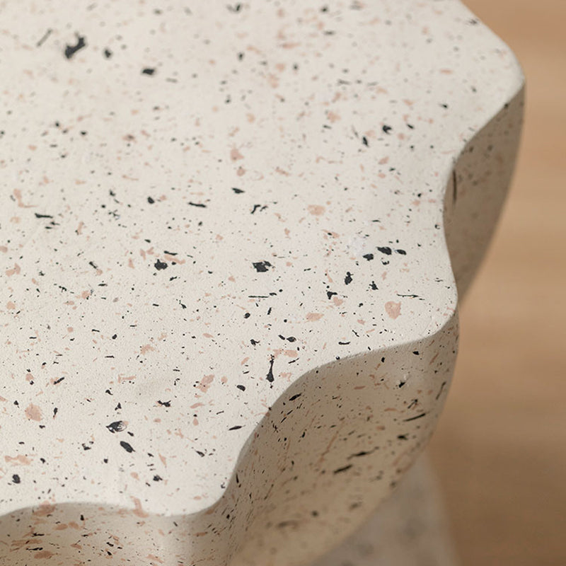 Contemporary Geometric Accent Side Table Marble Gold End Table