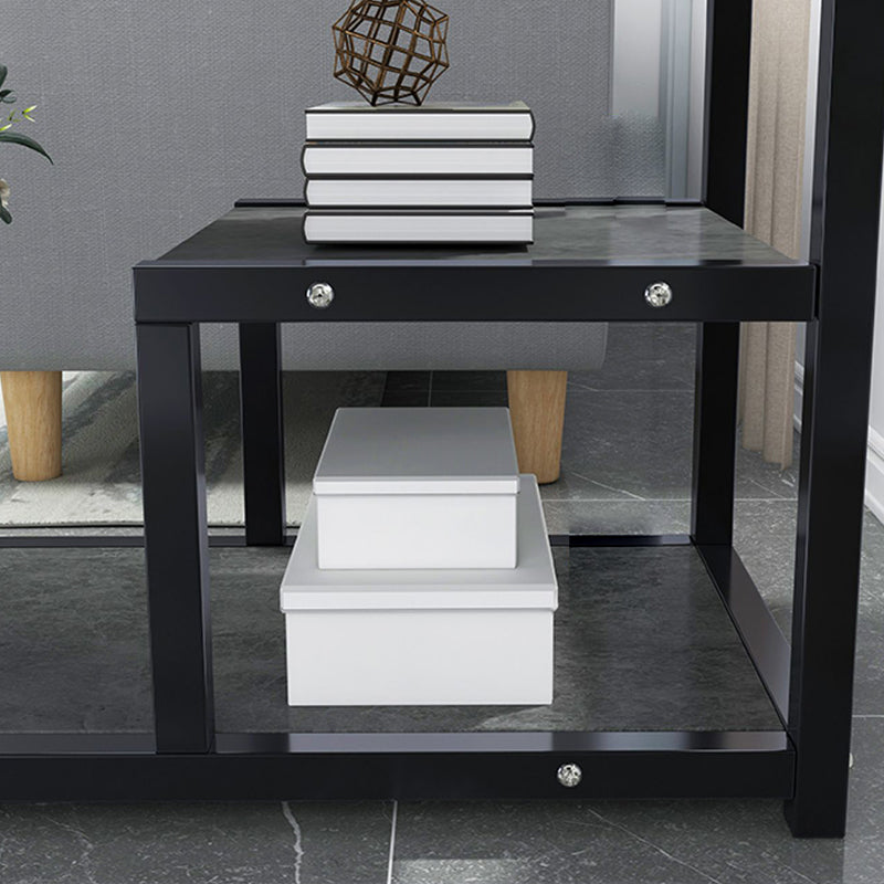 Industrial Rectangular Accent Side Table Metal Side End Snack Table