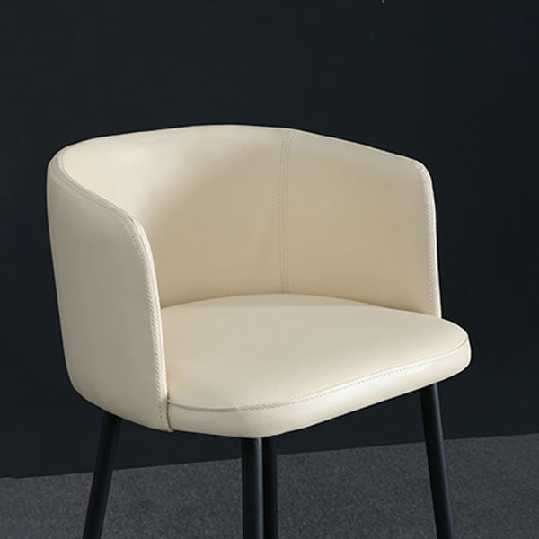 Modern Bar Stool Leather Backrest Bar Stools for Dining Room with Metal Legs