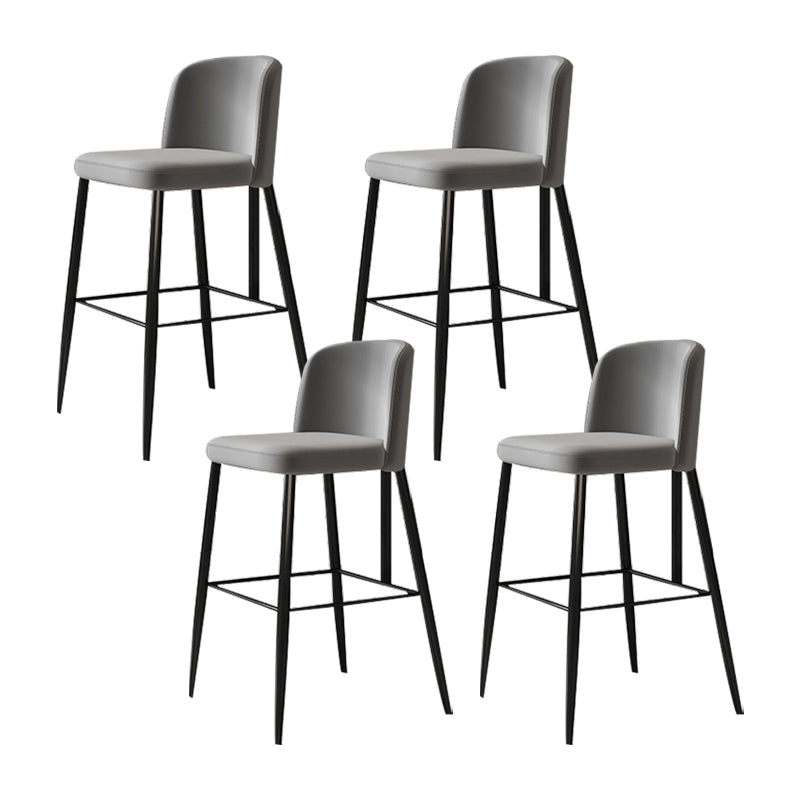 Industrial Style Counter Stool Upholstered Living Room Bar Stool with Metal Legs