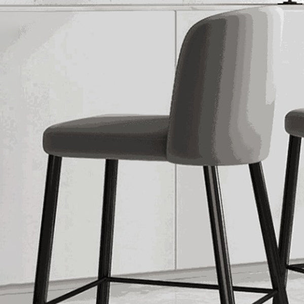Industrial Style Counter Stool Upholstered Living Room Bar Stool with Metal Legs