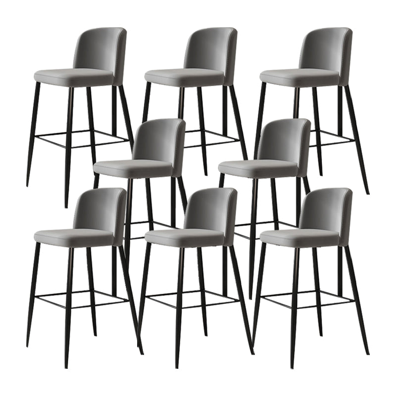 Industrial Style Counter Stool Upholstered Living Room Bar Stool with Metal Legs